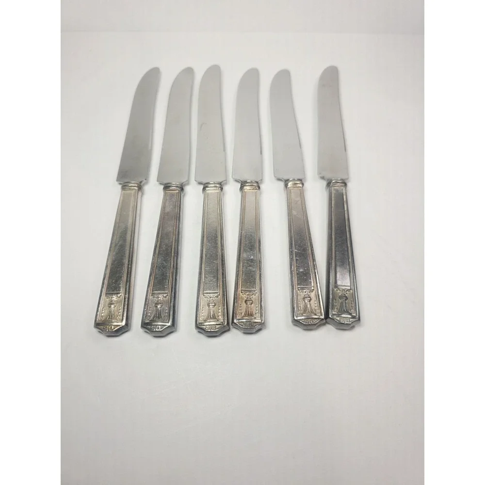 1923 Century Silver plate International Silver Holmes & Edwards 6 Butter Knives